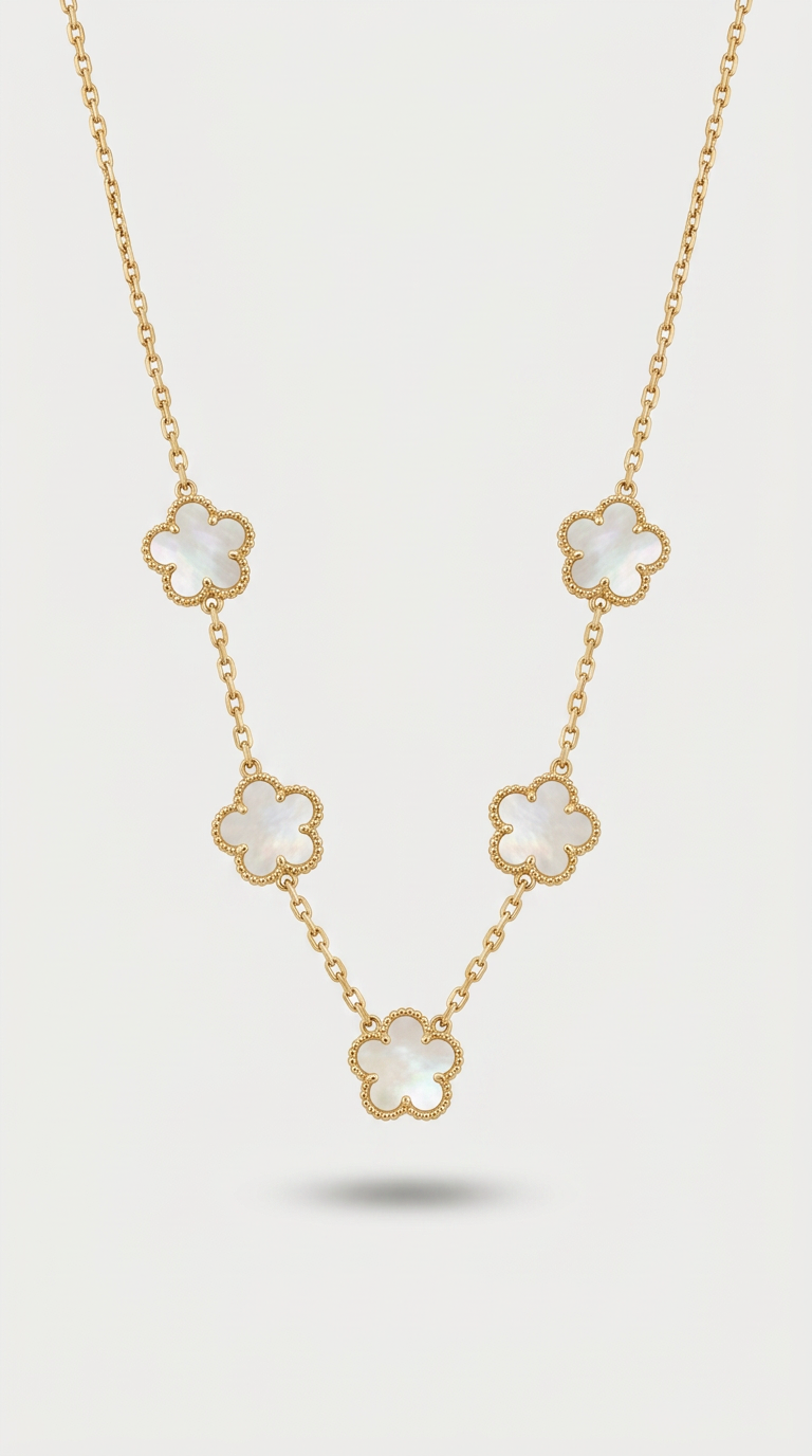 KLØVER NECKLACE (hvid)