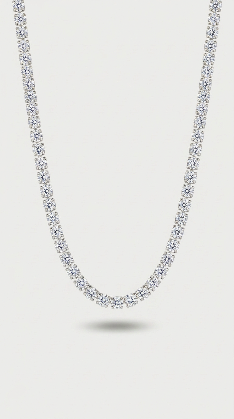 TENNIS NECKLACE (3mm) - silver